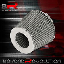Universal 4 Replacement Induction Air Filter Intake Cold Short Ram Dry Silver