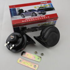 Us Black Loud Dual-tone Snail Universal Electric Horn Kit 12v 110db Car Truck 2