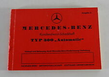 Checkbook Blank And Without Entries Mercedes W186 Adenauer 300 Automatic 91955