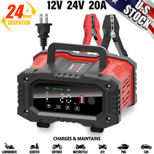 20a Smart Car Battery Charger Maintainer 12v 24v Lifepo4 Agm Trickle Charger