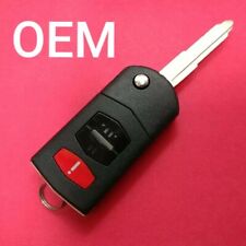 Oem Mazda Flip Key Fob 3b Bgbx1t478ske12501 Uncut Key - Faded Buttons