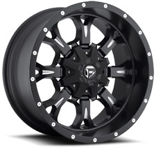 1 New Matte Black Milled Fuel Wheels Krank D517 20x10 6-135139.70 48075