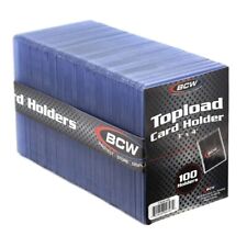100 Bcw 3x4 Regular Card Toploaders 1 X 100 Count New Sealedfree Shipping