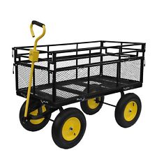 Wagon Cart Garden Cart Trucks Make It Easier To Transport Firewood Yellow Black