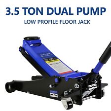 3.5ton Low Profile Floor Jack With Dual Piston Quick Lift Pump Lift Range 4-21