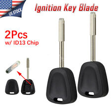 2x Uncut Car Ignition Transponder Key Blade Id13 Chip For Jaguar Xj8 Xjr Xkr Xk8