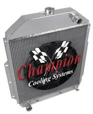 Rs Champion 4 Row Radiator Ford Config W 16 Fan For 1942 - 1952 Ford Truck
