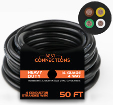 Best Connections Heavy Duty 14 Gauge 4 Way Trailer Wire 50 Feet