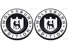 2pcs Black White Metal Wolfsburg Edition Trunk Fender Emblem Badge 561853688