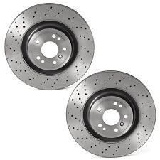 Brembo Pair Set Of 2 Front X-drilled Pvt 350mm Brake Disc Rotors For Mb W166 P31