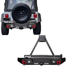 Vijay Rear Bumper Fits 97-06 Jeep Wrangler Tj Wspare Tire Carrier And D-ring