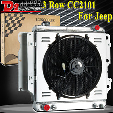 3 Rows Aluminum Radiator Shroud Fan For 1987-2006 Jeep Wrangler Yj Tj 4.0l 4.2l