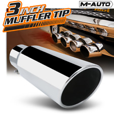 Chrome 8.5slant Exhaust Pipe Tail 2.5inlet 3outlet Muffler Angle Cut Roll Tip