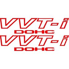 2x Red Vvt-i Dohc Stickers Vinyl Decals Vvti For Toyota Trd Supra Jdm Celica