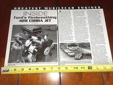 Ford 428 Cobra Jet Engine Original 1997 Article