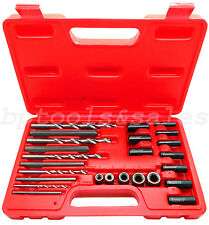 25pc Screw Extractor Easy Out Drill Guide Set Broken Screws Bolts Remover New