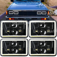 Dot Fit Nissan 720 1983 1984 1985 1986 4pcs 4x6 Led Headlights Hi-lo Beam Drl