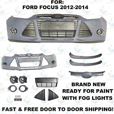 For 2012-2014 Ford Focus Front Bumper Cover Front Grille Fog Lights Assembly
