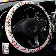 Floral Car Steering Wheel Cover Anti-slip Steering Wheels Cushion Comfort Grip