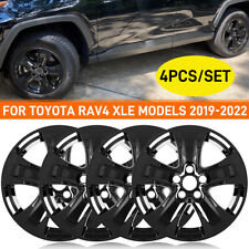 4 Fit Toyota Rav4 Xle 2019-2023 Black 17 Wheel Skins Hub Caps Rim Skin Covers