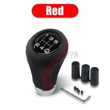 5 Speed Car Gear Shift Knob Shifter Head Stick Lever Manual Leather Universal