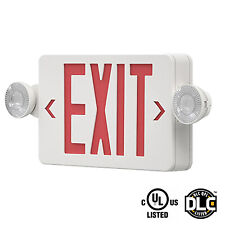 Led Exit Sign Emergency Light Compact Combo Doublesingle Face Wbattery Backup