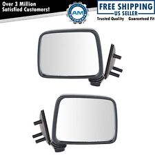 Black Manual Side View Mirror Leftright Pair Set For Pathfinder D21 Truck