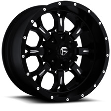 1 New Matte Black Milled Fuel Wheels Krank D517 20x10 5-127139.70 111895