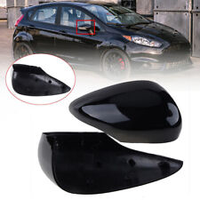 For Ford Fiesta 2011-2017 Door Side Rear View Mirror Cover Trim Glossy Black New