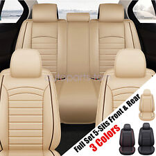 Pu Leather 5 Seat Covers Full Set Front Rear Cushion Accessories For Honda