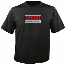 300 High Performance Black T Shirt Engine I6 Crate Motor Emblem Muscle Car Race