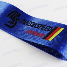 Car Tow Strap Blue Jdm Mazdaspeed Racing Drift Towing Belt Hook For Mazda X1