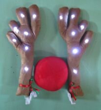 Lighted Antlers Red Nose Rudolph Reindeer Car Truck Costume Christmas Decoration