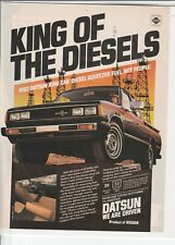 Original 1982 Datsun King Cab Pickup Magazine Ad King Of The Diesels