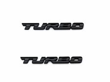 2x Universal Metal Turbo Badge Emblem Car Auto Fender Trunk Tailgate Decal Black