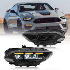 Led Headlights For Ford Mustang 2018-2023 Sequential Turn Signal Start Animation