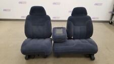 96 Chevy Suburban 2500 6040 Manual Front Seat Set Blue Cloth
