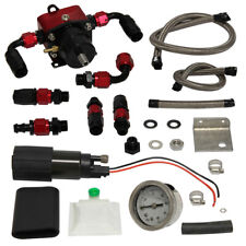 Adjustable Fuel Pressure Regulator Gauge Universal 255 Lph Fuel Pump Kit