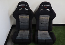 Pair 2 Bride Seats Low Max Racing Seats Black Adjustable Backrest W Sliders