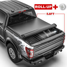 Soft Roll Up Tonneau Cover For 2009-2021 Dodge Ram 1500 Crew Cab 5.8ft Short Bed
