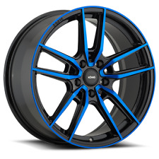 1 New Gloss Black W Blue Tinted Clearcoat Konig Myth 19x8.5 40 5-114.30 Wheel