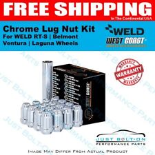 For Weld Rt-s Belmont Ventura Laguna Chrome Lug Nut Kit 2015-2023 Mustang
