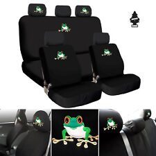 For Bmw New Frog Embroidery Logo Car Seat Covers Headrest Full Set