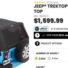 Bestop Trektop Nx Glide Soft Top Black Diamond For 07-18 Jeep Wrangler Jk 2 Door