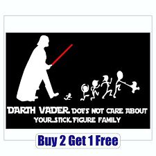 Stick Figure Family -star Wars - Vader Does Not Care - Gogostickers