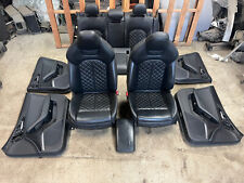 12-18 Audi S6 A6 C7 Oem Black Leather Diamond Stitched Seats Door Panels