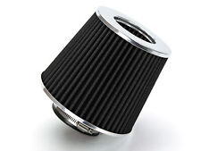 Black 3.5 89mm Inlet Cold Air Intake Cone Replacement Quality Dry Air Filter