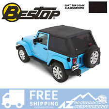 Bestop Trektop Nx Plus Soft Top For 07-18 Jeep Wrangler Jk 2 Door Black Diamond