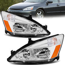 Headlights For 2003-2007 Honda Accord 24dr Sedan Headlamps Driverpassenger Set