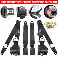 2set 3 Point Retractable Auto Car Safety Seat Belt Lap Diagonal Belt Adjustable